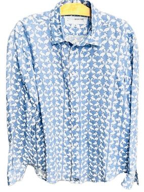 Pink House Mustique Men's  Summer Linen Shirt - Island Resort Wear -Long Sleeve